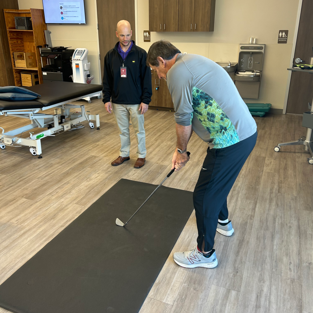 Observing golf swing